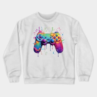 Retro Melting Gamepad #1 Crewneck Sweatshirt